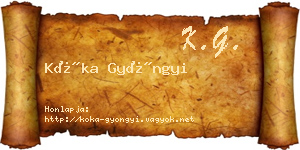 Kóka Gyöngyi névjegykártya